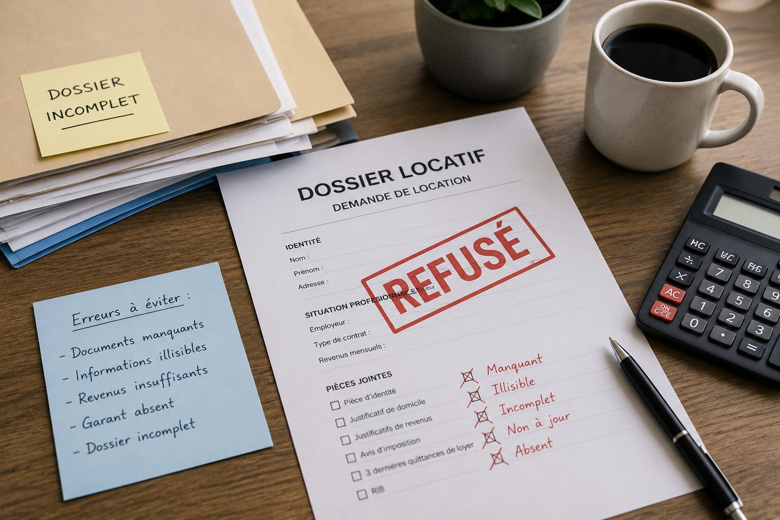 Dossier locatif refusé : les erreurs à éviter